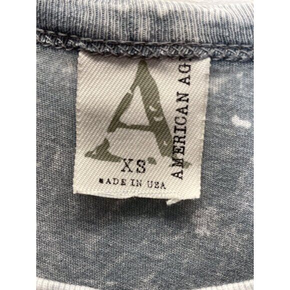 Young & Free Retro Graphic Tank Top Size XSmall Gray T-Shirt Racerback Summer - Picture 4 of 5